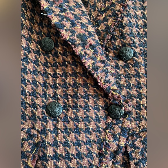 NWOT Veronica Beard Taja Houndstooth Check Cotton Blend Dickey Jacket - Picture 9 of 16